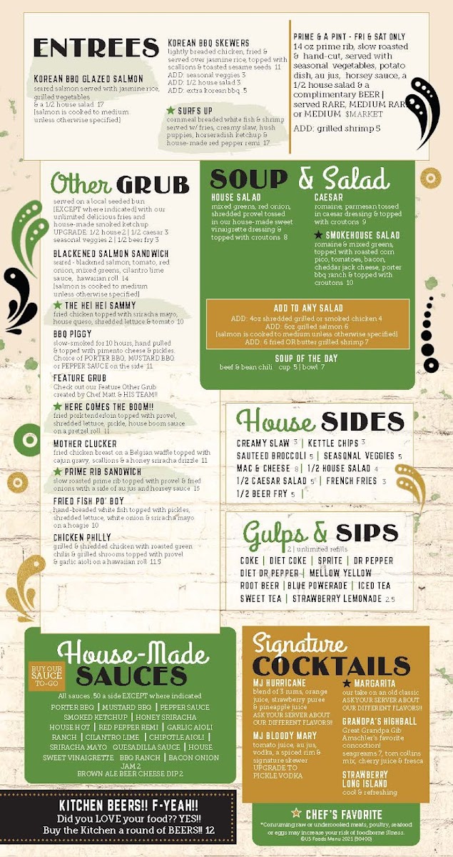 Menu Mary Jane Burgers & Brew-4