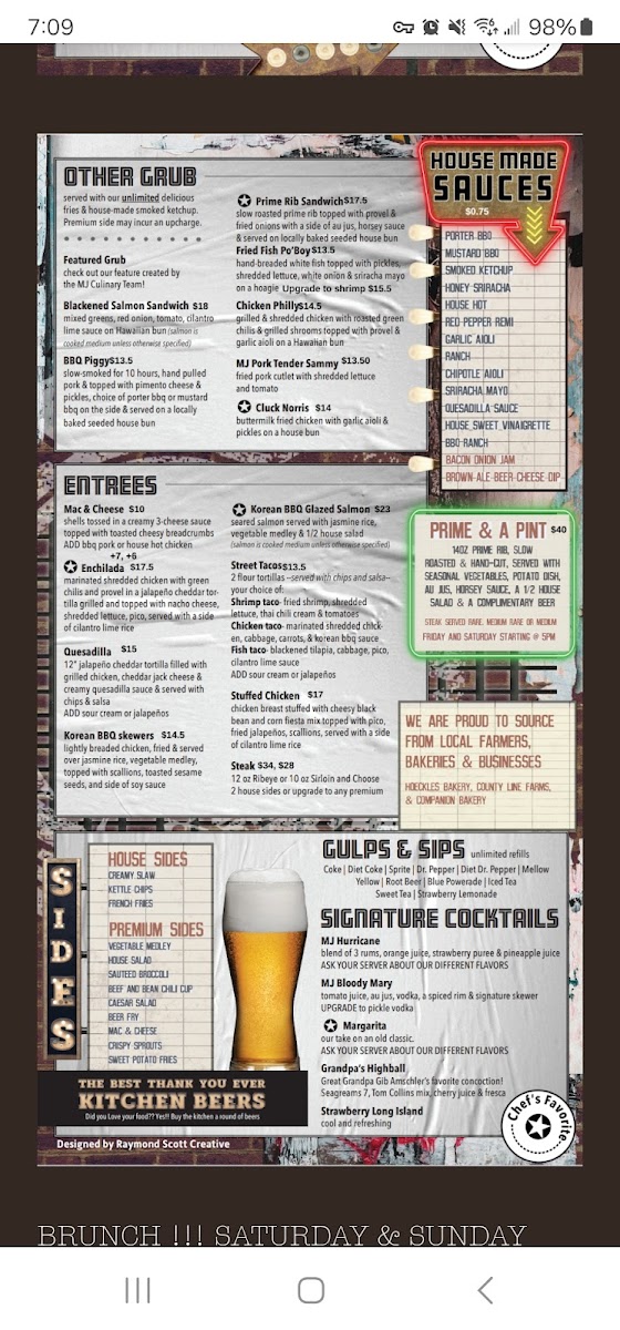 Menu Mary Jane Burgers & Brew-6